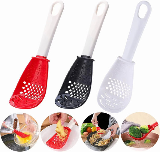 3PCS Meet the 5-in-1 Multifunctional Cooking Spoon! 3PCS 2black 1 red